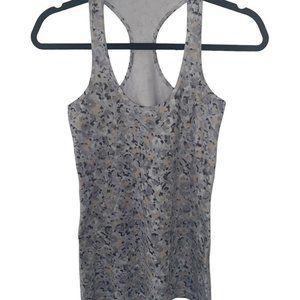 Lululemon gray floral racer back tank